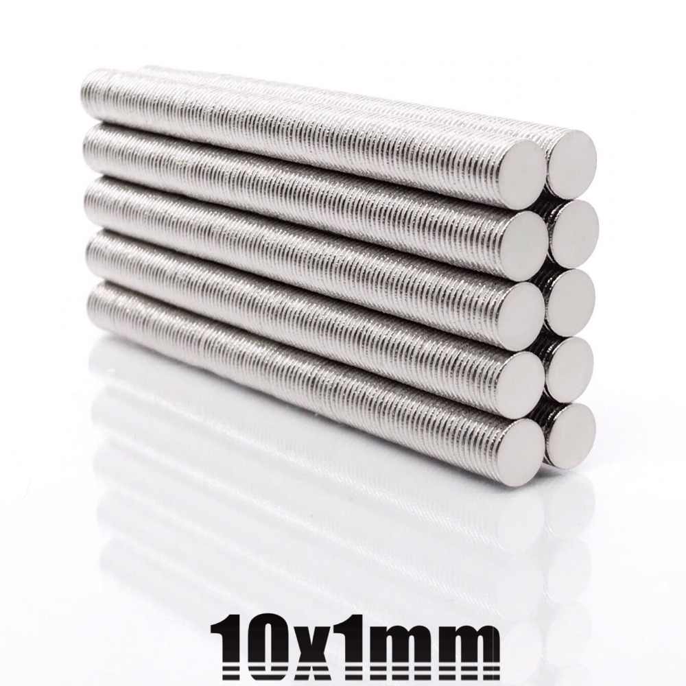 10 x 1mm Neodymium Disc Magnets - Magneticks