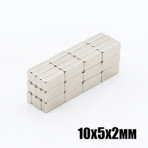 10 x 5 x 2mm Neodymium Block Magnets - Pack of 50/100/200 - Magneticks