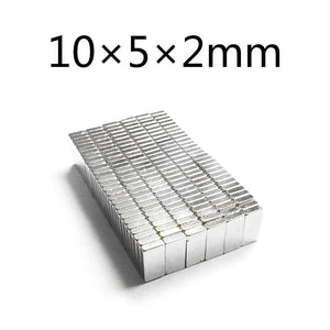 10 x 5 x 2mm Neodymium Block Magnets - Pack of 50/100/200 - Magneticks