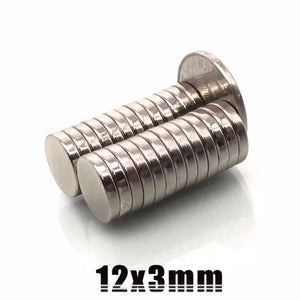 12 x 3mm Neodymium Disc Magnets - Magneticks