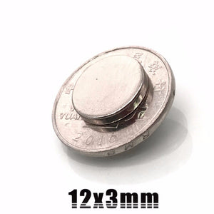 12 x 3mm Neodymium Disc Magnets - Magneticks