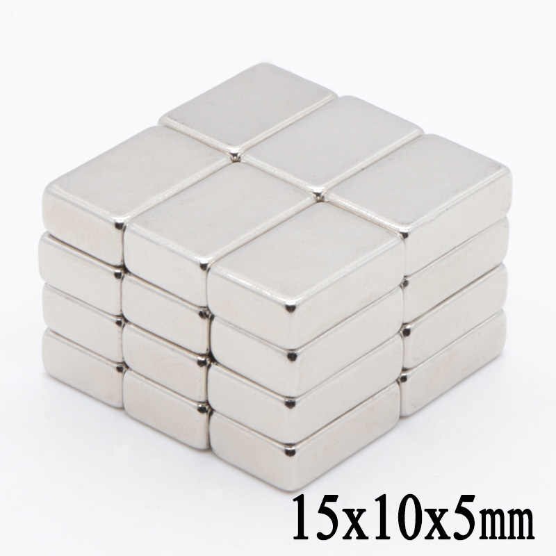 15 x 10 x 5mm Neodymium Block Magnets - Pack of 20/30/50 - Magneticks