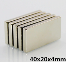 Load image into Gallery viewer, 40 x 20 x 4mm Neodymium Block Magnets - Pack of 2/3/5 - Magneticks
