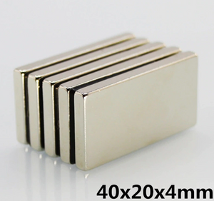 40 x 20 x 4mm Neodymium Block Magnets - Pack of 2/3/5 - Magneticks