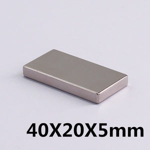 40 x 20 x 5mm Neodymium Block Magnets - Pack of 2/3/5 - Magneticks