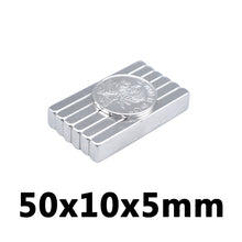 Load image into Gallery viewer, 50 x 10 x 5mm Neodymium Block Magnets - Pack of 2/3/5 - Magneticks
