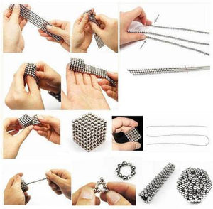 NEODIMIUM 5MM 216PCS BUCKY BALLS - MAGNETIC BALLS / CUBE -ONLY SILVER IN  STOCK