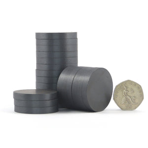 36 x 8mm Ferrite Disc Magnets - Pack of 10/20/30 - Magneticks