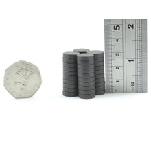 Load image into Gallery viewer, 12 x 3mm Ferrite Disc Magnets - Pack of 50/100/200 - Magneticks
