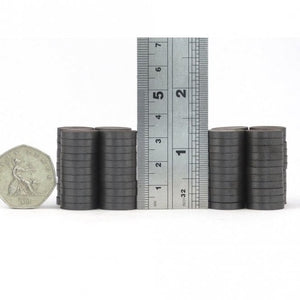 15 x 3mm Ferrite Disc Magnets - Pack of 50/100/200 - Magneticks