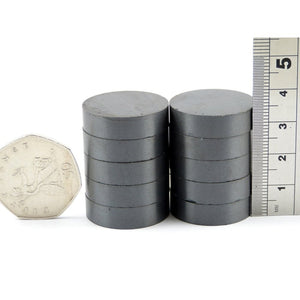 25 x 6mm Ferrite Disc Magnets - Pack of 50/100/200 - Magneticks