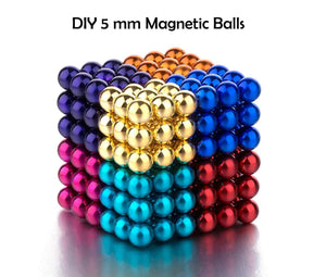 NEODIMIUM 5MM 216PCS BUCKY BALLS - MAGNETIC BALLS / CUBE -AVAILABLE IN  SILVER ONLY